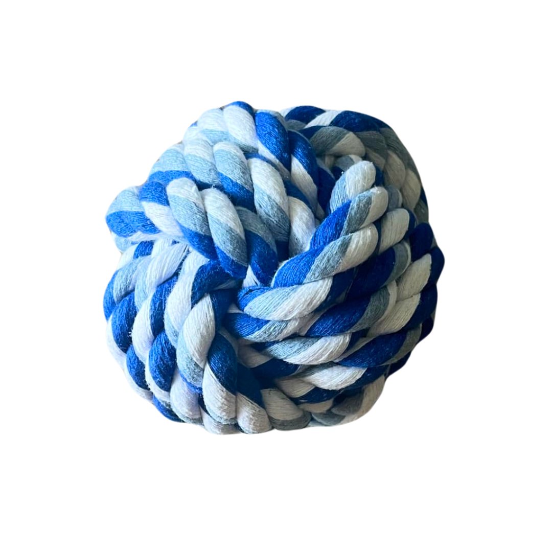 Balle en Corde Bleue pour Chien – Divertissement Durable